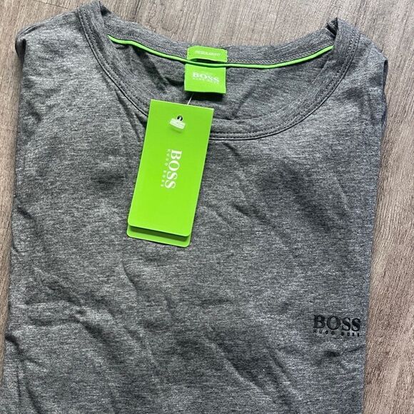 Boss Green Togn Regular-Fit Long Sleeve Logo Tee-GREY-Medium - Picture 4 of 4